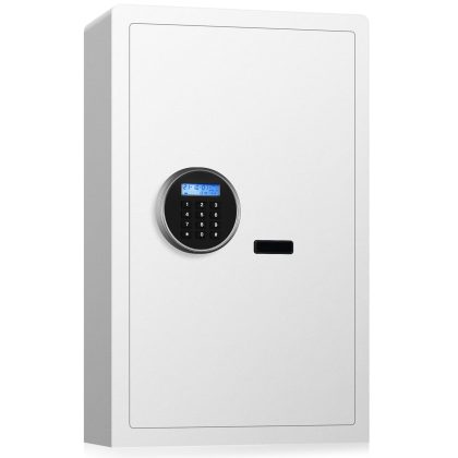 RETLLAS 2.0 Cubic Large Safe Home Fire-resistant Safe for Home Office Hotel, White, 16.5"W x 7.9"D x 25.6"H