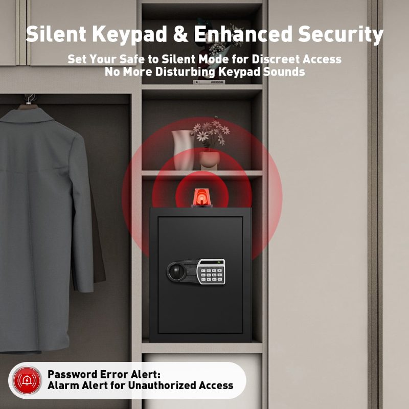 RETLLAS 2.0 Cubic Feet Fireproof Large Safe - Ultimate Security Solution with Keys & Digital Keypad Lock for Home, Office, - Image 8