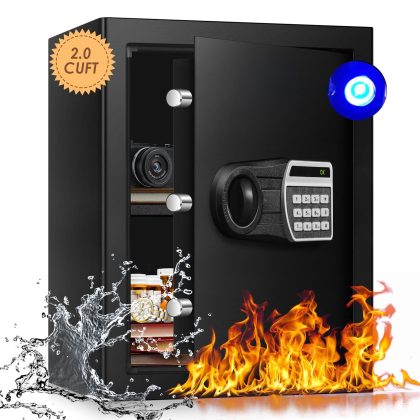 RETLLAS 2.0 Cubic Feet Fireproof Large Safe - Ultimate Security Solution with Keys & Digital Keypad Lock for Home, Office,