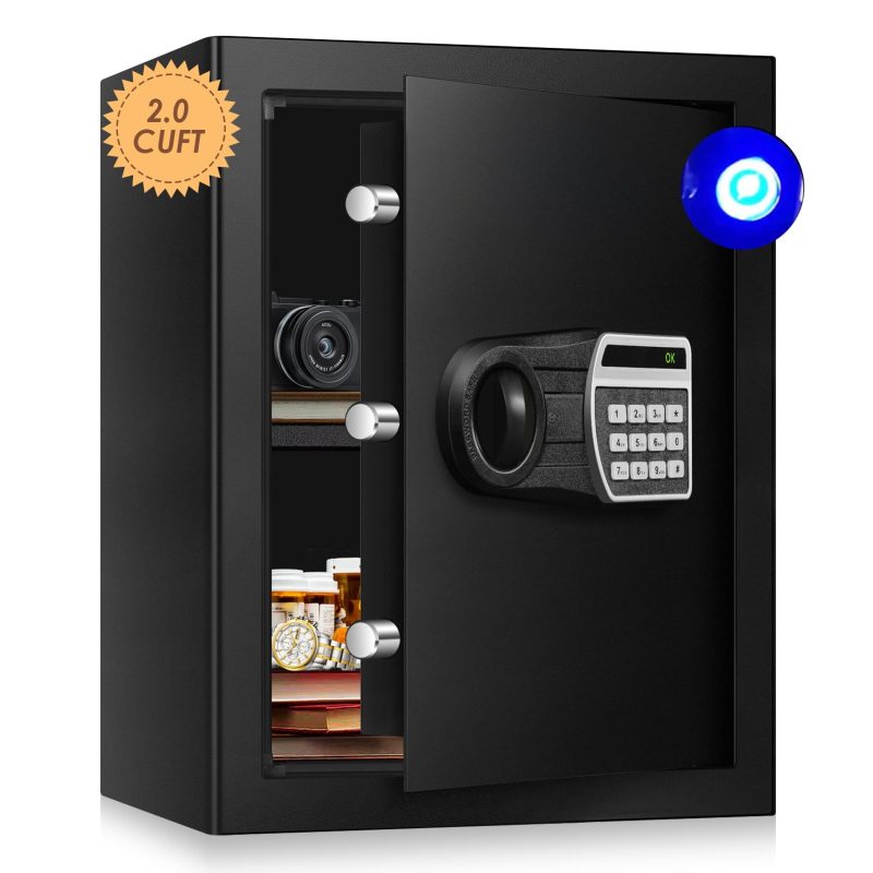 RETLLAS 2.0 Cubic Feet Fireproof Large Safe - Ultimate Security Solution with Keys & Digital Keypad Lock for Home, Office, - Image 2