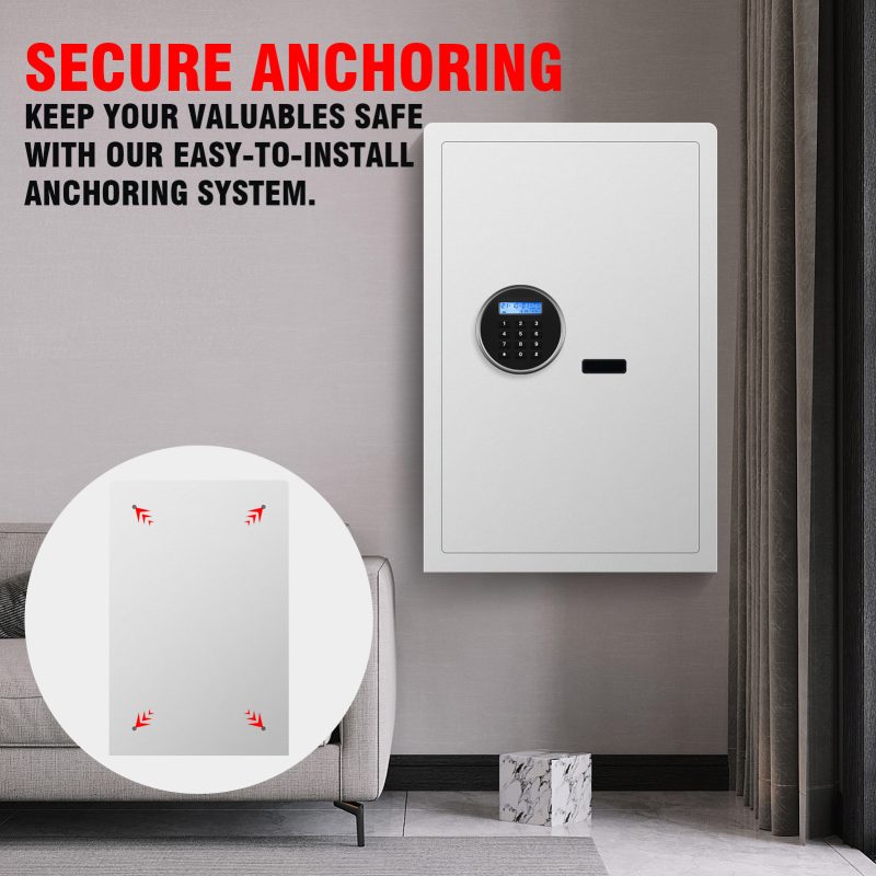 RETLLAS 2.0 Cubic Large Safe Home Fire-resistant Safe for Home Office Hotel, White, 16.5"W x 7.9"D x 25.6"H - Image 4