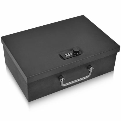 RETLLAS 0.23 Cu.ft. Fire/Water Resistant Safe Box, Hidden Design - Shock Absorbing Lining, Compact for A4 Documents, Ideal for Home Office Security