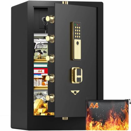 RETLLAS 8.0 Cuft Extra Large Heavy Duty Home Safe Anti-theft Home Security Safe Box with Electronic Keypad, Keys and Inner Cabinet, Large Digital Safe for Home Business Office