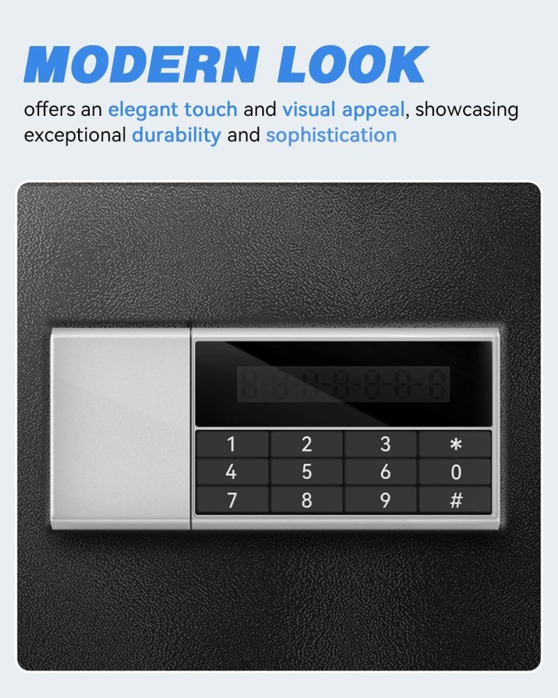 7.0 Cu Ft Large Fireproof Waterproof Safe Box for Home Office Documents-Heavy Duty Steel LCD Display Digital Security Safe Box with LED Light, Removable Shelf for Money Jewelry Valuables - Image 2