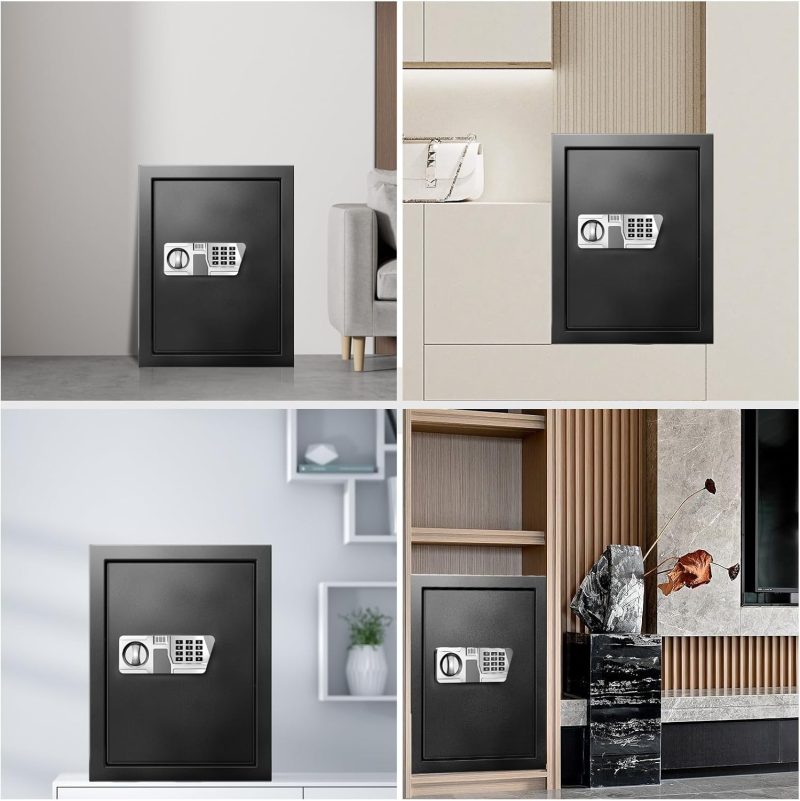 TOTOY Safe 3.0 Cu Ft Safe Box with LED Sensor Light, Fireproof Safe for Home Documents with Keys and Digital Keypad, Type-C External Power Supply Interface Lock Box for Money Jewelry Valuables - Image 6