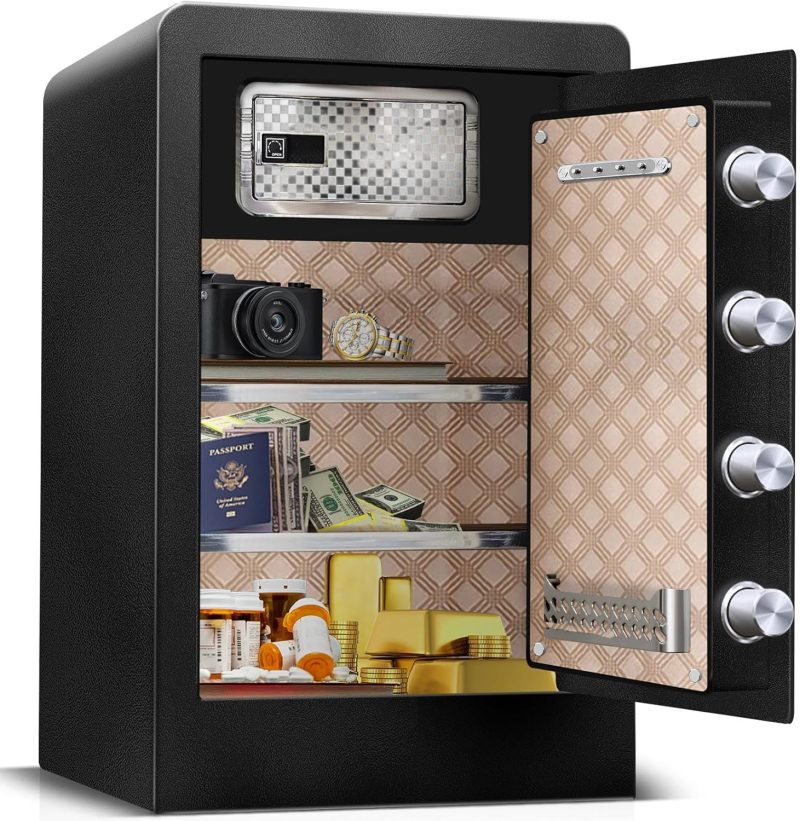 7.0 Cu Ft Large Fireproof Waterproof Safe Box for Home Office Documents-Heavy Duty Steel LCD Display Digital Security Safe Box with LED Light, Removable Shelf for Money Jewelry Valuables - Image 3