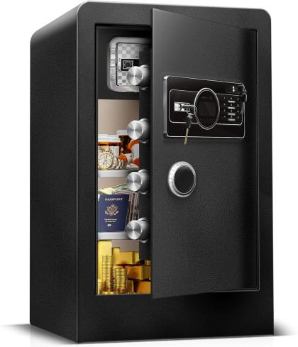 [True to Size] 7.2 Cub Extra Large Heavy Duty Home Safe Fireproof Waterproof, Home Security Safe Box with Anti-theft Smart Alert Fire Proof Safe for Document Business Office